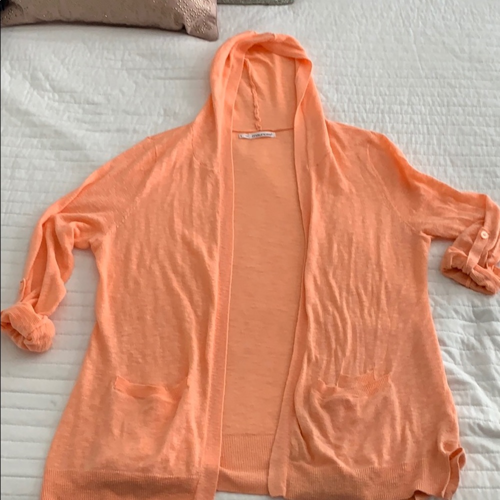 Peach cardigan from Maurices